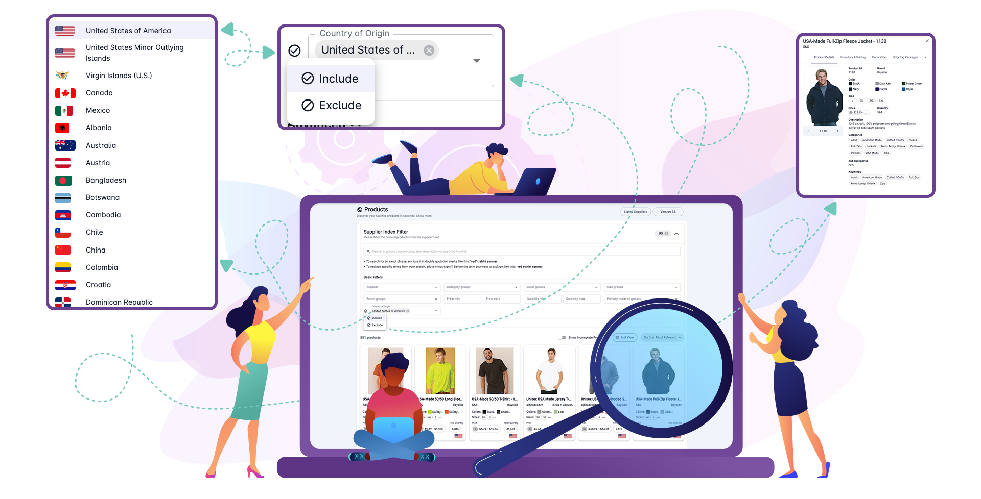 <b>Upgraded Supplier Index</b>
<H4>Now you can also search by country of origin, inventory, pricing, and more
</H4>